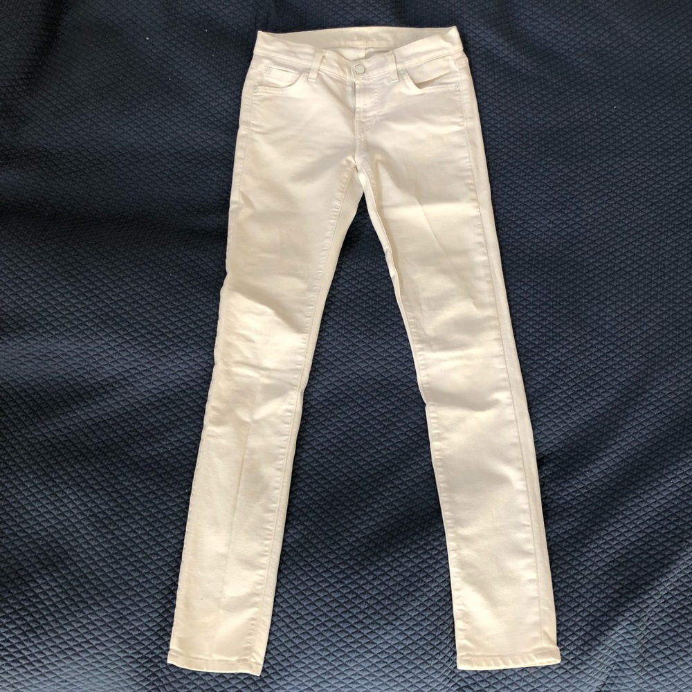 7 for All Mankind Roxanne White Skinny Jeans - Picture 1 of 7